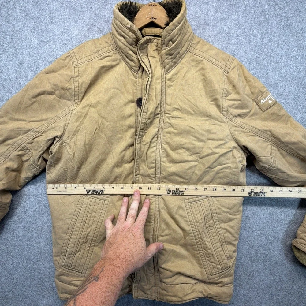 Vintage Abercrombie & Fitch Adirondack Jacket Men's Large Faux Fur Lined Y2K